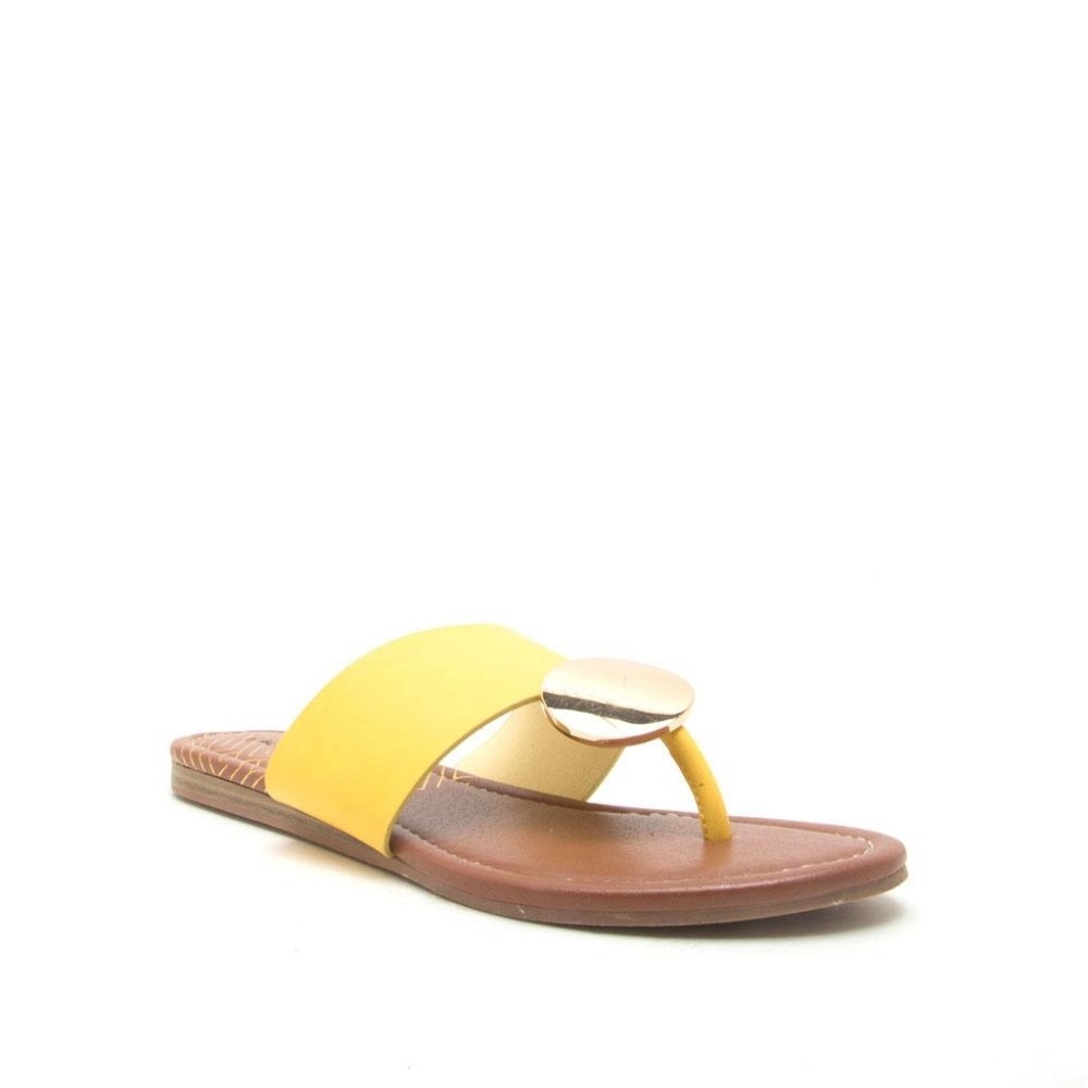 NEW Yellow Ornament Thong Sandal - Picture 7 of 8